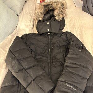 Eddie Bauer Black Sun Valley Down Jacket Size PXL